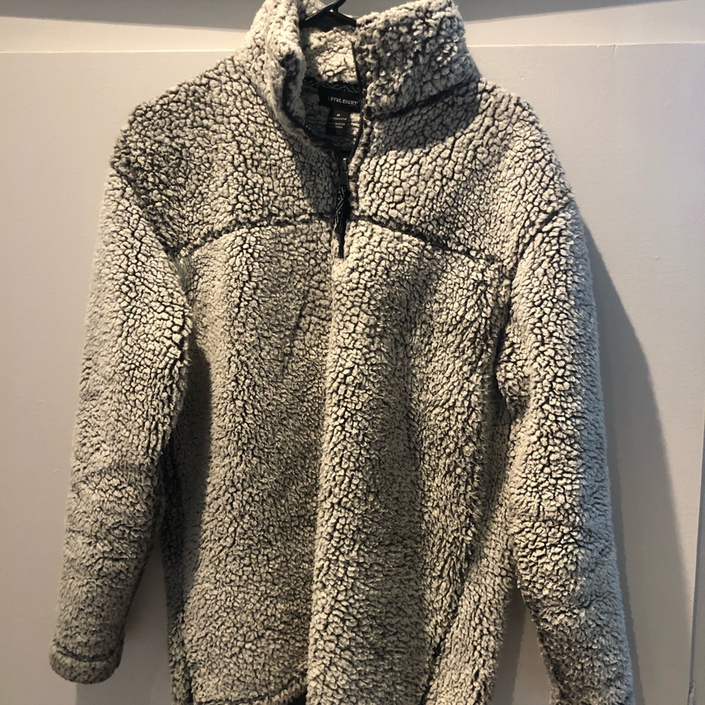 White Fleece Pullover